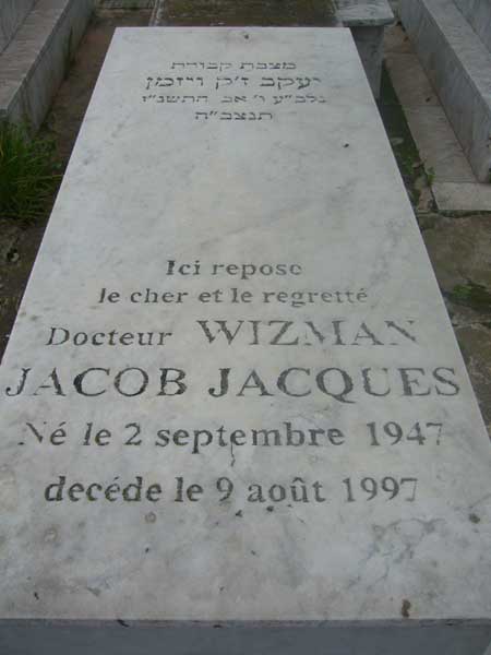 Stèle de WIZMAN Jacob Jacques