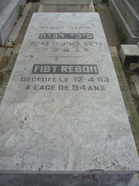 Tombstone of REBOH Fiby