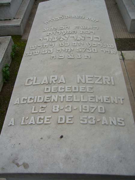 NEZRI Clara 的墓碑
