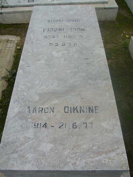 Stèle de OIKNINE Aaron