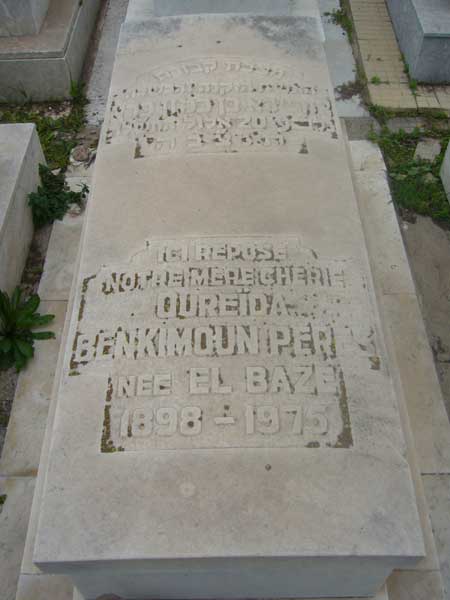 Grabstein von BENKIMOUN PERES Oureida