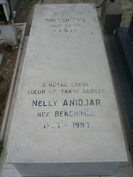 Lápide de ANIDJAR Nelly