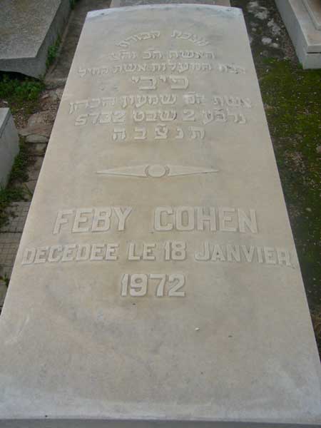 Grafsteen van COHEN Feby