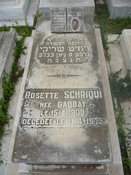 Tombstone of SCHRIQUI Rosette