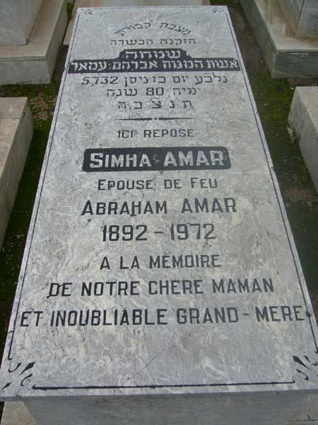 Tombstone of AMAR Simha