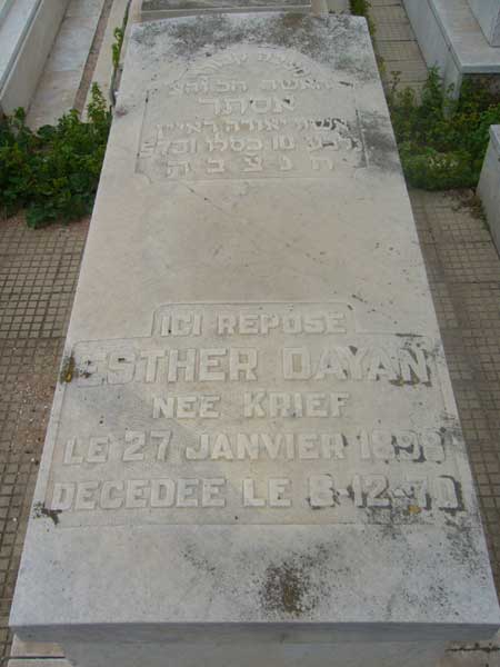 Grafsteen van DAYAN Esther