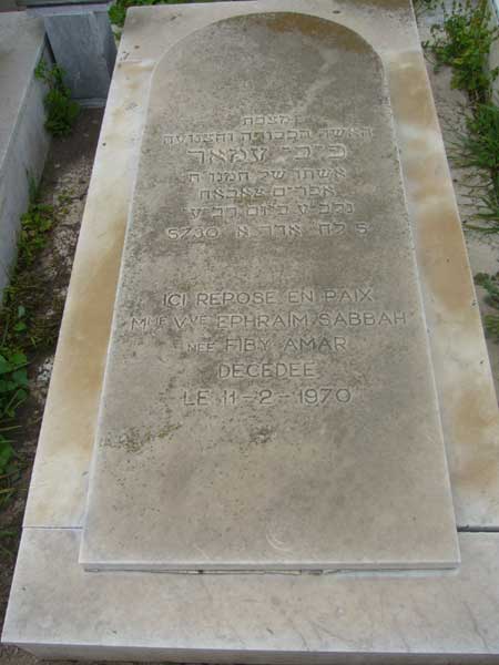 Lápide de SABBAH Fiby