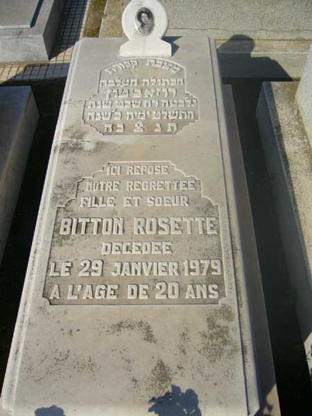 Lápide de BITTON Rosette