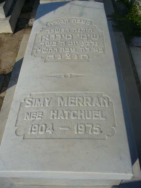 Lápide de MERRAN Simy