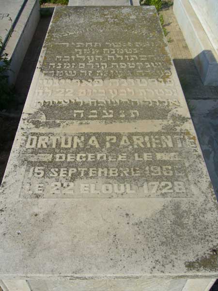 Stèle de PARIENTE Fortuna