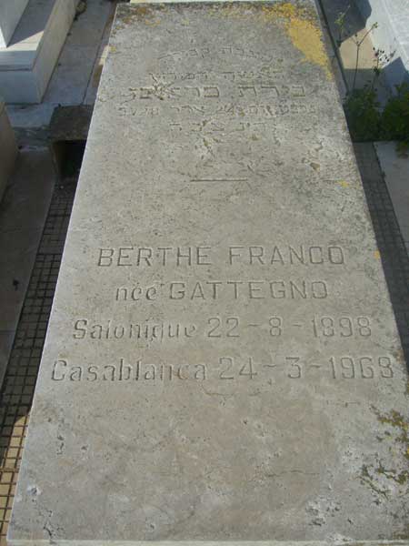 מצבת FRANCO Berthe