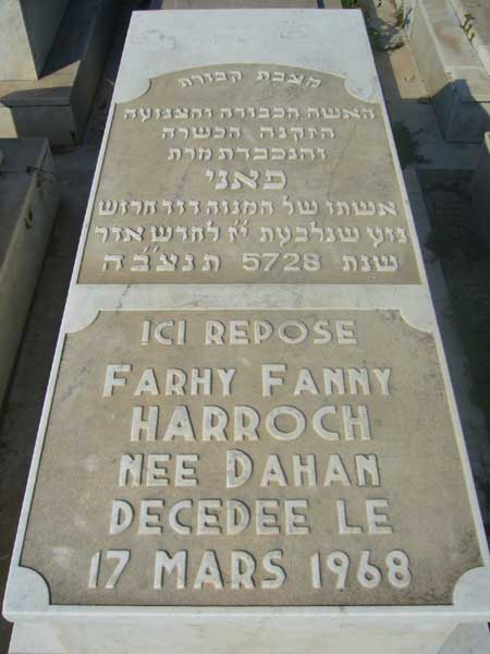 Stèle de HARROCH Fahy Fanny