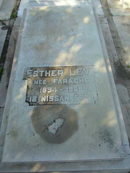 Tombstone of LEVY Esther