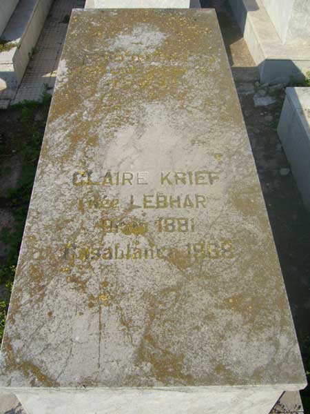 Grafsteen van KRIEF Claire