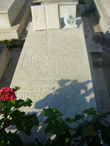 Grafsteen van COHEN Simone