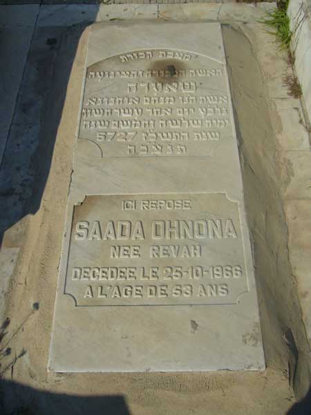 Grabstein von OHNONA Saada