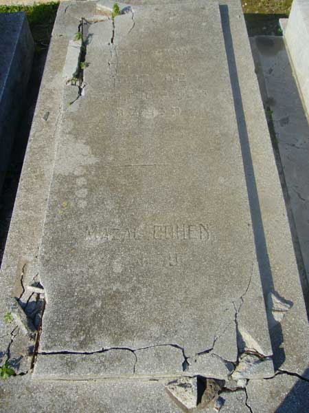 Grafsteen van COHEN Mazal