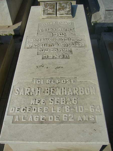 BENHARBON Sarah 的墓碑
