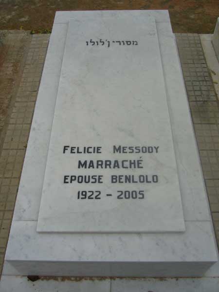 Grabstein von BENLOLO Felicie Messody