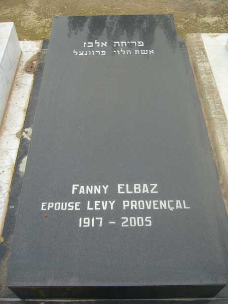 Stèle de LEVY PROVENCAL Fanny