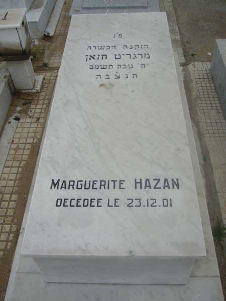 Stèle de HAZAN Marguerite