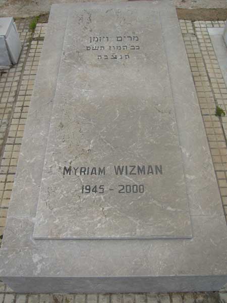Stèle de WIZMAN Myriam
