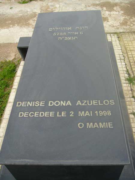 Tombstone of AZUELOS Denise Dona