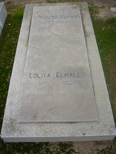Stèle de ELMALEH Lolita