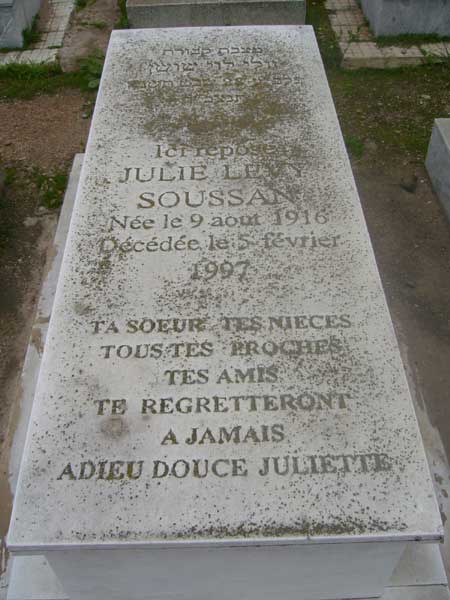 Tombstone of SOUSSAN Julie Levy