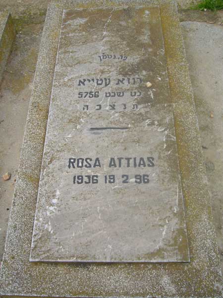 Tombstone of ATTIAS Rosa