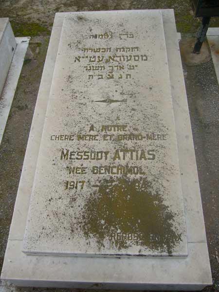 Lápide de ATTIAS Messody