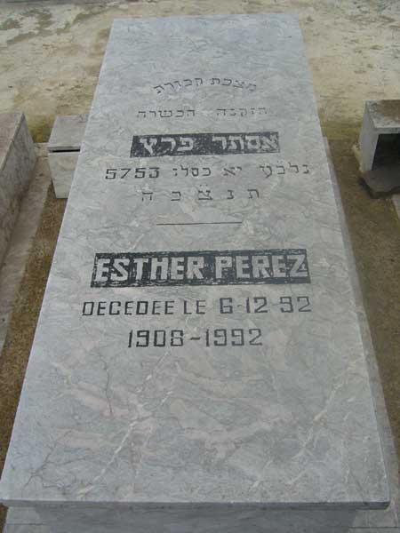 PEREZ Esther 的墓碑