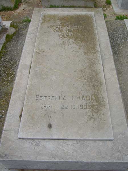 Lápide de OBADIA Estrella