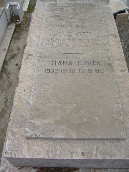 מַצֵּבה פון COHEN Maha