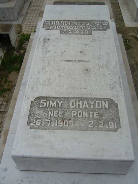 Tombstone of OHAYON Simy