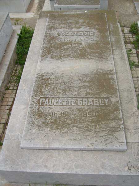 Lápide de GRABLY Paulette