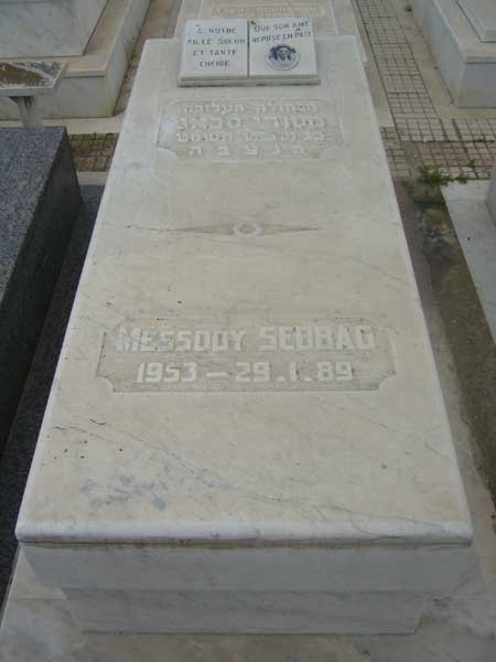 Lápide de SEBBAG Messody