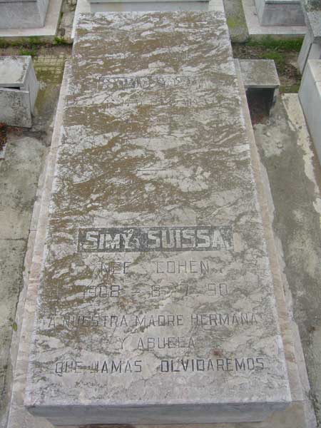 Tombstone of SUISSA Simy