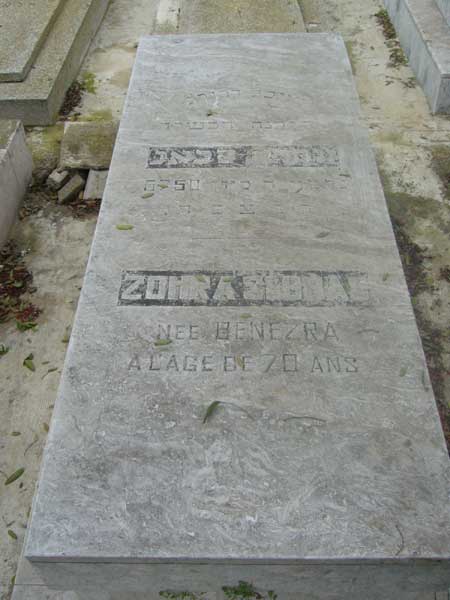 Tombstone of SEBBAG Zohra