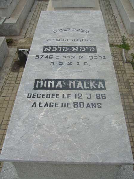 Lápide de MALKA Mima