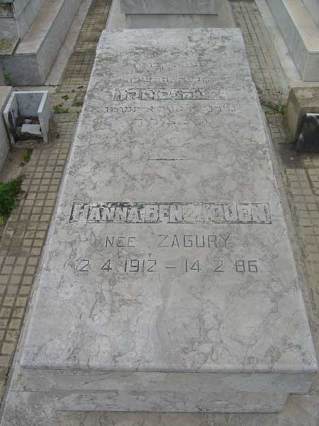 Grabstein von BENZAQUEN Hanna
