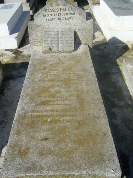 Lápide de MALKA Messod