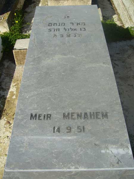 Lápide de MENAHEM Meier
