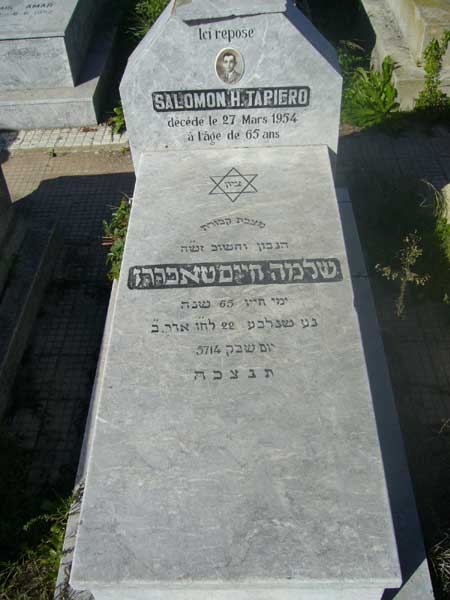 Grafsteen van TAPIERO Salomon H.