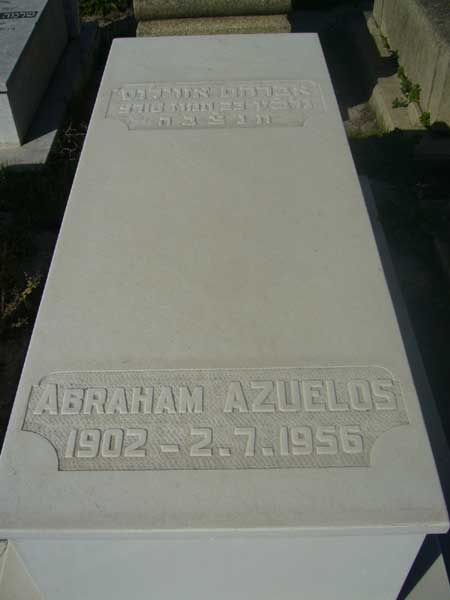 Tombstone of AZUELOS Abraham