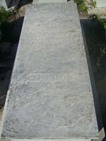 Tombstone of ABITBOL Joseph