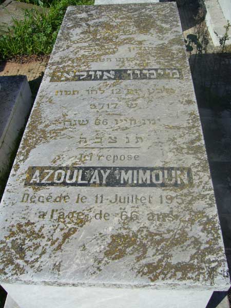 Tombstone of AZOULAY Mimoun