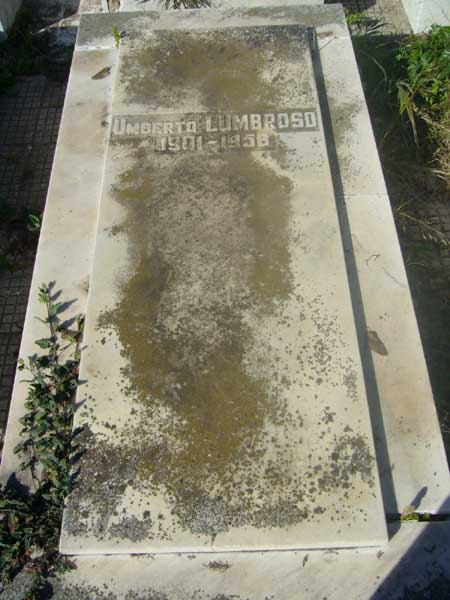 Tombstone of LUMBROSO Umberto