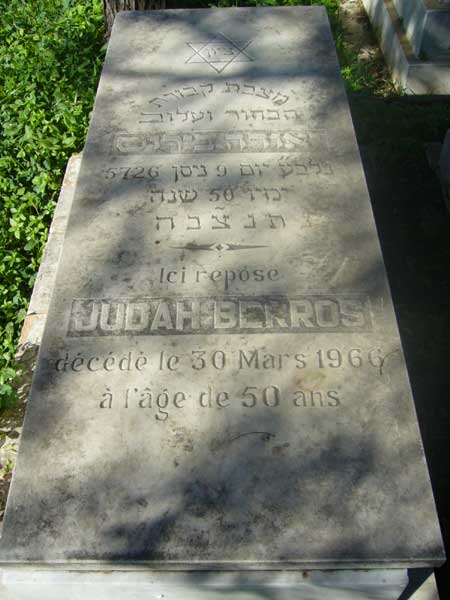 Grabstein von BERROS Judah