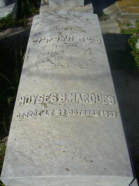 Lápide de MARQUES Moyses S.